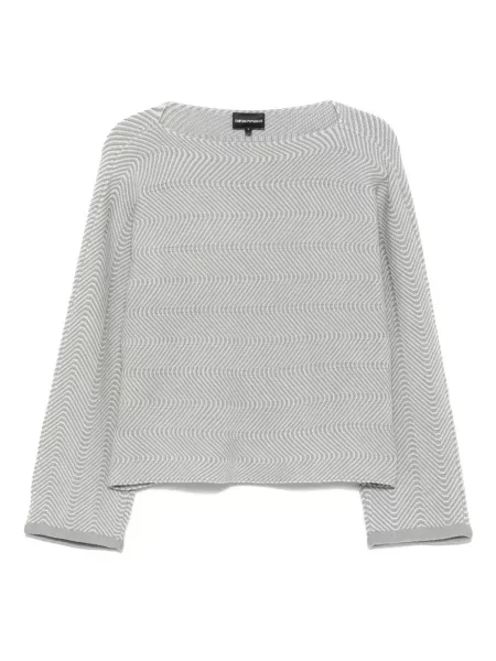 Pulover Emporio Armani cu dungi gri