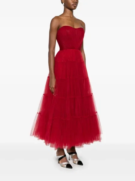 Rochie maxi Ana Radu din tul de costum roșu