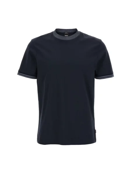 T-shirt o kroju slim fit z czystej bawełny model H-TESSLER Boss niebieska