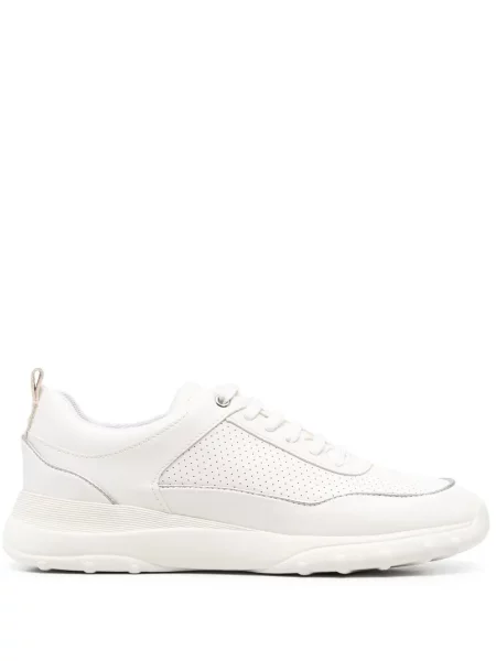 Sneakerși Geox din piele alb