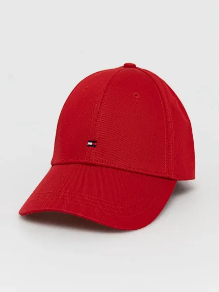 Tommy Hilfiger czapka z daszkiem Mężczyźni jednolity ONE SIZE czerwony