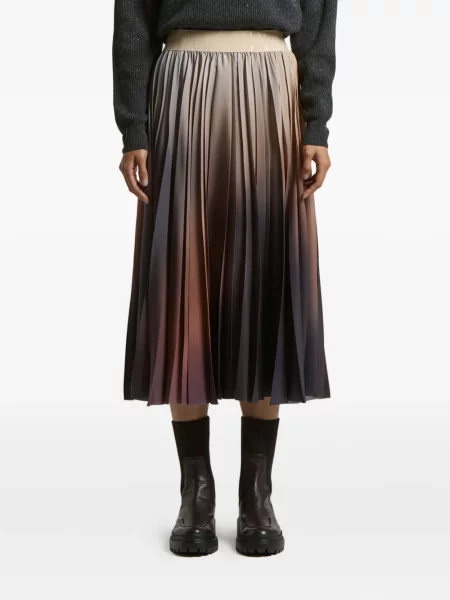 Fusta plisata Peserico plisată până la genunchi maro