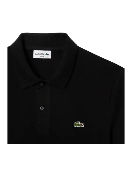 Koszulka polo o kroju slim fit z czystej bawełny Lacoste czarna