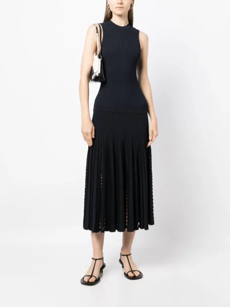 Megztas briaunotas palaidinė be rankovių 3.1 Phillip Lim be rankovių mėlyna