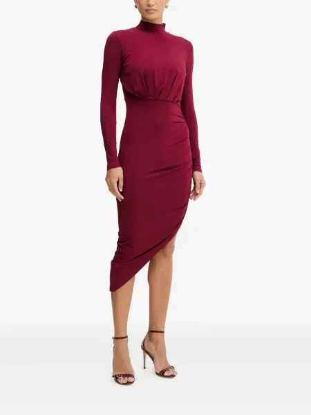 Rochie midi Silvian Heach până la genunchi de costum roșu