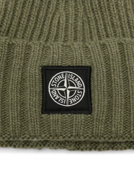 Dětské čepice Stone Island zelený
