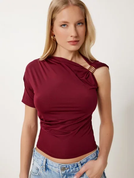 Happiness İstanbul Tricou burgundy roșu