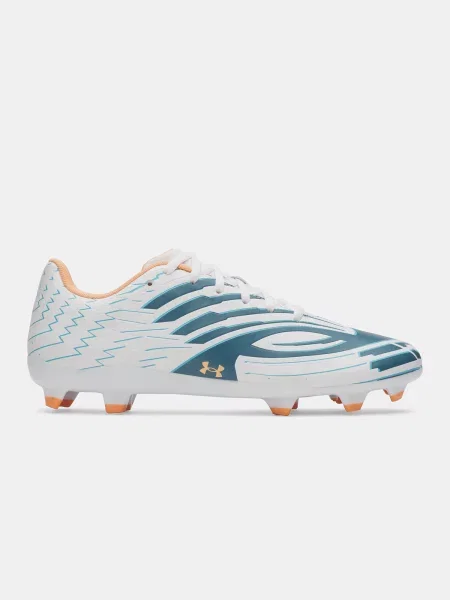 Fotbal botine Under Armour alb