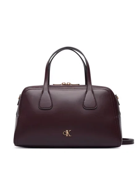 Geantă Calvin Klein Ck Medium Bowling Bag Vișiniu roșu