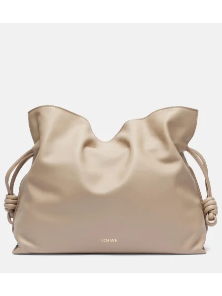 Usnjena pisemska torbica Loewe bež