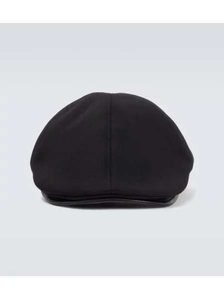 Volnena kapa Giorgio Armani brez pet črna