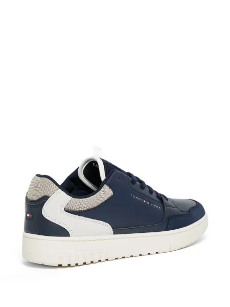 Sneakerși Tommy Hilfiger din piele de căprioară albastru