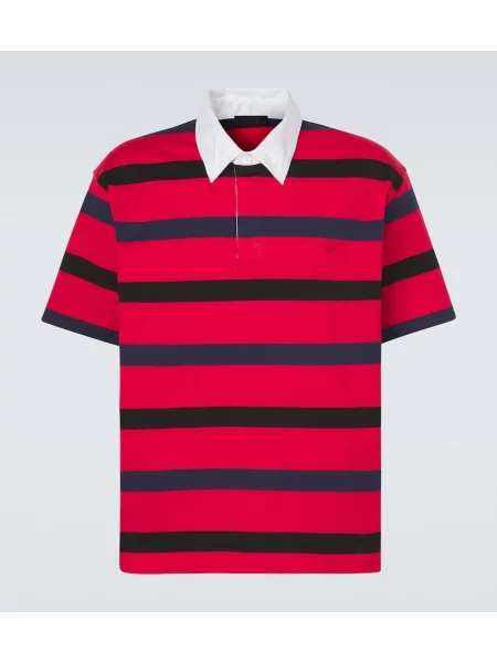 Tricou polo Prada cu dungi