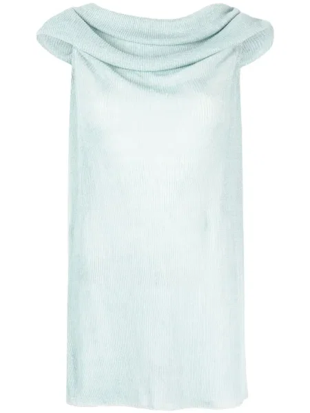 Drapovaný top Vitelli bez rukávů modrý