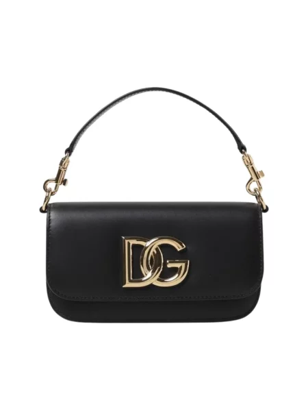 Mała torebka skórzana Dolce&gabbana skórzana biznesowa czarna