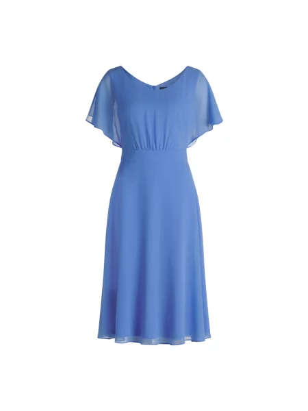 Sukienka o długości do kolan z okrągłym dekoltem Vera Mont niebieska