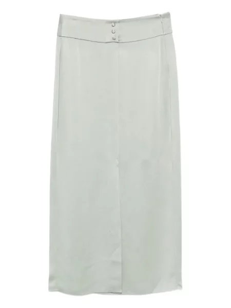 Fustă midi Forte_forte până la genunchi verde