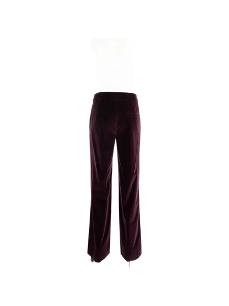 Pantaloni Genny de catifea roșu