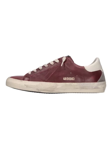 Sneakersy 4b12 skórzane czerwone