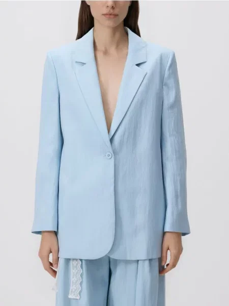 Reserved Блейзер із додаванням блідо-блакитний блакитний