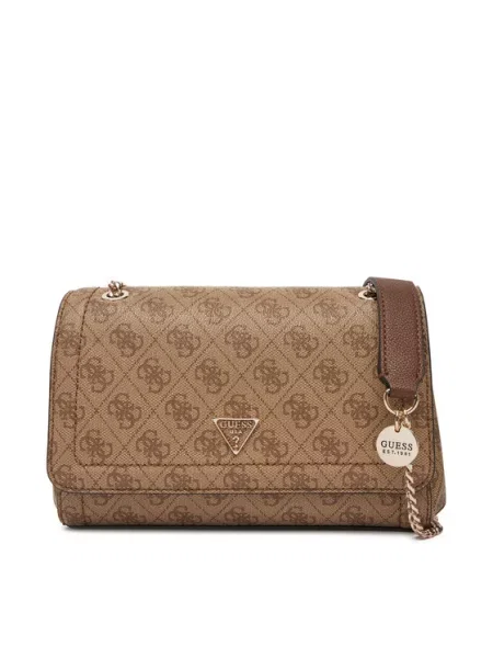 GUESS Torba preko ramena ANADELA 3 brokat / svijetlosmeđa smeđa