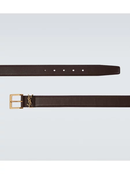 Curea Saint Laurent din piele maro