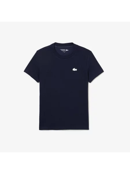 Lacoste Sportowa Koszulka Z Bawełny Technicznej Ultra Dry granatowa
