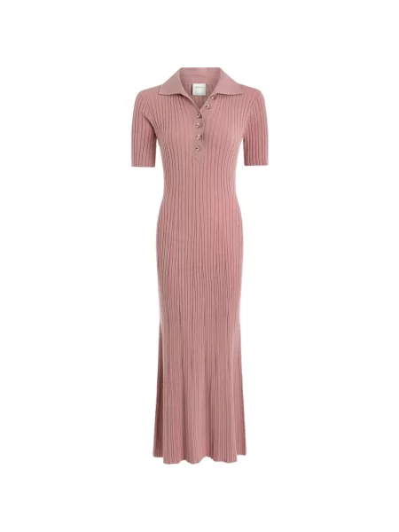 Rochie maxi Varley tricotate roz