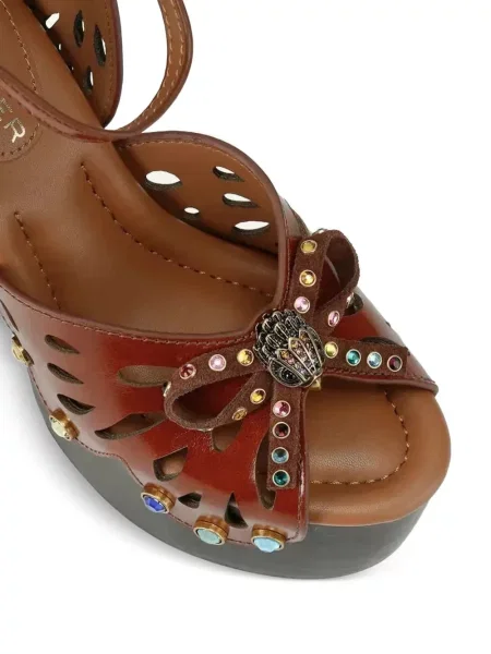 Σανδάλια Kurt Geiger με πλατφόρμα καφέ