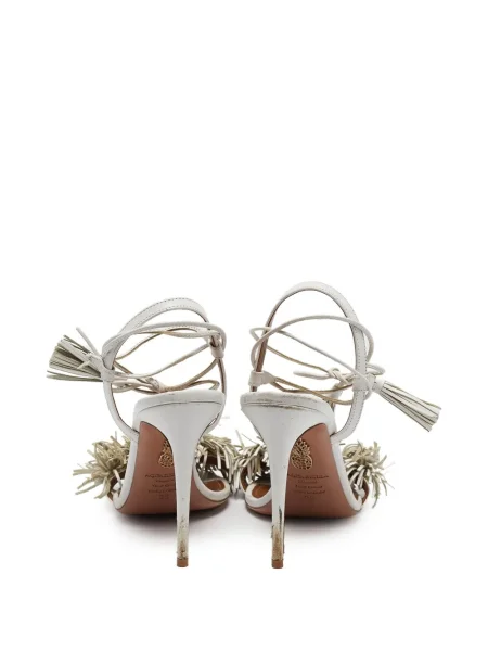 Сандали Aquazzura с ресни бяло