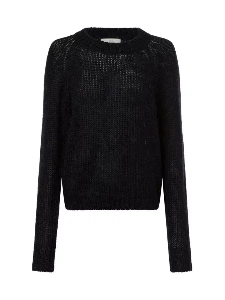 Ipuri Essentials Sweter z dzianiny Kobiety jednolity S czarny