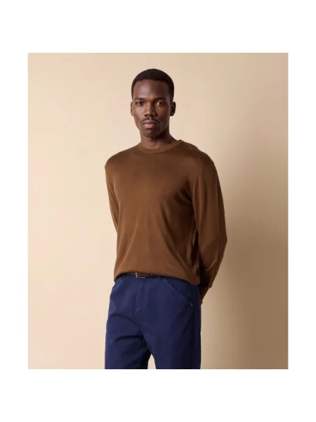 Sweter Brooks Brothers z kaszmiru brązowy