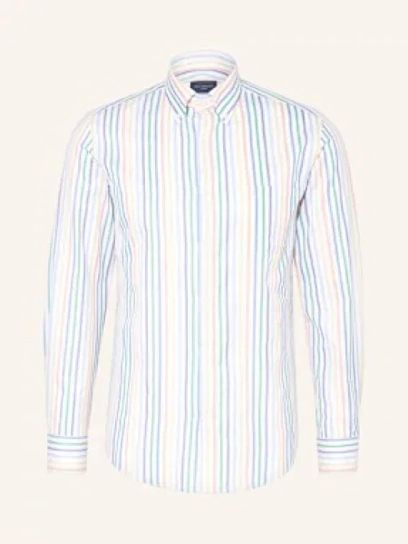 Paul & Shark Košile Slim Fit bílá/ modrá/ zelená bílá