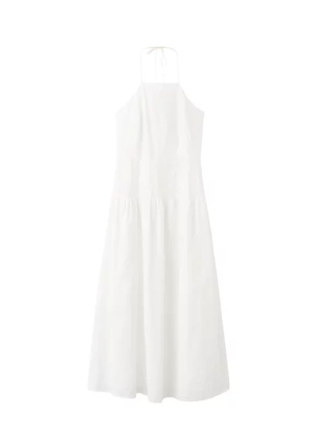 MANGO Letní šaty OLIVIA offwhite