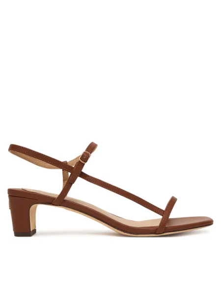 Kožne sandale Lauren Ralph Lauren Laine Md Hl smeđa