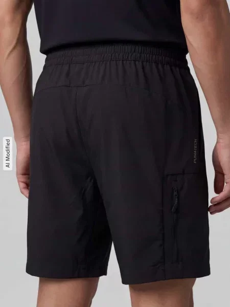 Szorty sportowe o kroju regular fit z nadrukiem z logo Puma Performance czarne