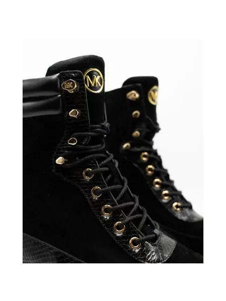 Botki Michael Kors sznurowane skórzane czarne