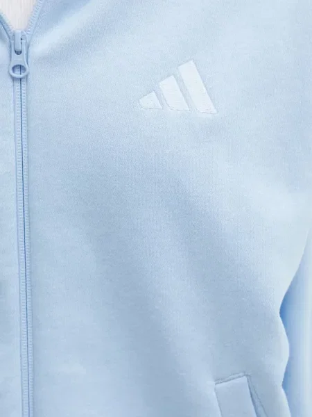 Lung papuci Adidas cu mâneci lungi cu dungi albastru