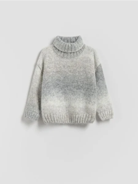 Reserved Golf z domieszką wełny jasnoszary