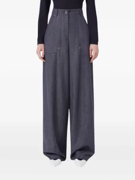 Pantaloni Max Mara albastru