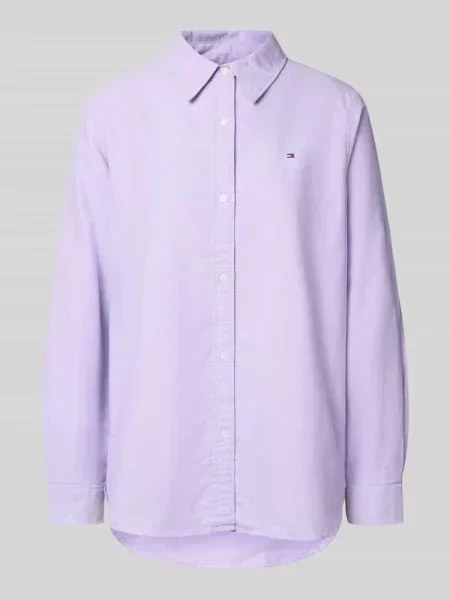 Tommy Hilfiger bluzka koszulowa Oxford Kobiety lila jednolity 34