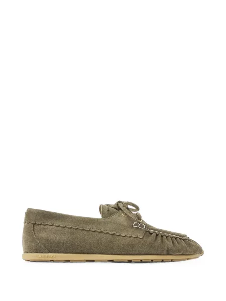 Pantofi loafer Nubikk cu șireturi din dantelă verde