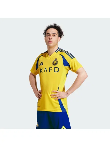 Koszulka Adidas z dżerseju niebieska