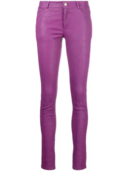 Pantaloni Zadig&voltaire din piele violet