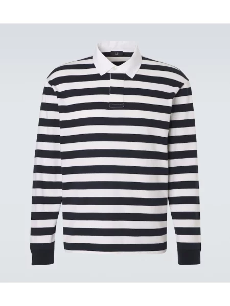 Tricou polo Dunhill din cașmir alb