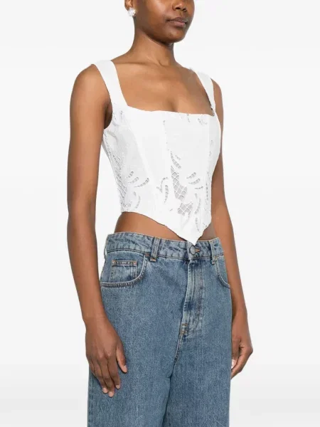 Cropp top Giuseppe Di Morabito cu broderie alb