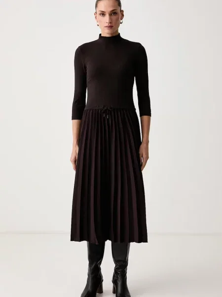 Tommy Hilfiger rochie plisată maro