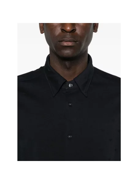 Koszula Emporio Armani z logo niebieska