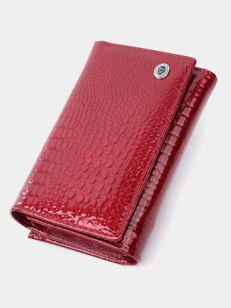 Кожаный кошелек St Leather Accessories красный