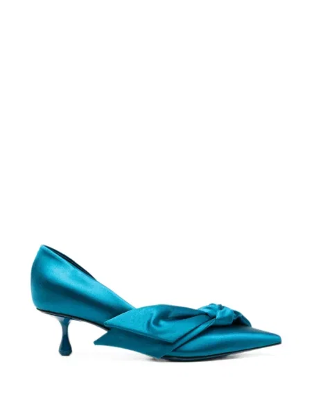 Pantofi cu toc Jimmy Choo cu funde albastru